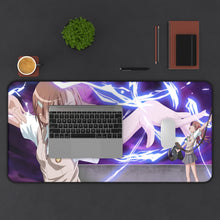 Load image into Gallery viewer, A Certain Scientific Railgun Mikoto Misaka, Kuroko Shirai Mouse Pad (Desk Mat) With Laptop