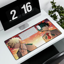 Load image into Gallery viewer, My Hero Academia Izuku Midoriya, Katsuki Bakugou Mouse Pad (Desk Mat) With Laptop