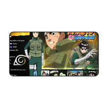 Load image into Gallery viewer, "The Beautiful Blue Beast, from the hidden leaf village, Rock Lee!" Mouse Pad (Desk Mat)