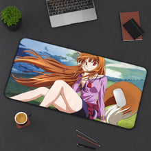 Load image into Gallery viewer, Spice And Wolf Mouse Pad (Desk Mat) On Desk