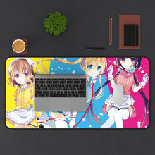 Load image into Gallery viewer, Blend S Maika Sakuranomiya, Kaho Hinata, Mafuyu Hoshikawa Mouse Pad (Desk Mat) With Laptop