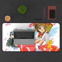 Load image into Gallery viewer, Cardcaptor Sakura Sakura Kinomoto, Tomoyo Daidouji, Keroberos Mouse Pad (Desk Mat) With Laptop