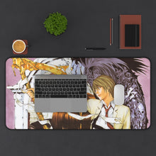 Load image into Gallery viewer, Light Yagami Mouse Pad (Desk Mat) With Laptop
