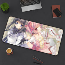 Load image into Gallery viewer, Puella Magi Madoka Magica Homura Akemi, Madoka Kaname, Kyuubey Mouse Pad (Desk Mat) On Desk