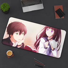 Load image into Gallery viewer, Eru Chitanda And Hōtarō Oreki Looking each other Mouse Pad (Desk Mat) On Desk