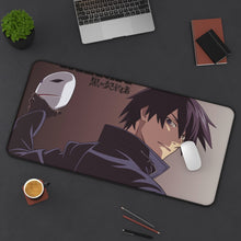 Load image into Gallery viewer, Darker Than Black Hei Mouse Pad (Desk Mat) On Desk