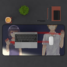 Load image into Gallery viewer, Kuzu No Honkai Hanabi Yasuraoka, Mugi Awaya Mouse Pad (Desk Mat) With Laptop