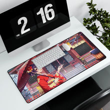 Load image into Gallery viewer, Anime Girl Cafe Gun Mouse Pad (Desk Mat) With Laptop