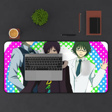 Load image into Gallery viewer, Durarara!! Izaya Orihara, Shizuo Heiwajima, Shinra Kishitani Mouse Pad (Desk Mat) With Laptop
