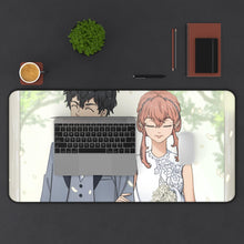 Load image into Gallery viewer, Tokyo Revengers Takemichi Hanagaki, Hinata Tachibana Mouse Pad (Desk Mat) With Laptop