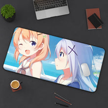 Load image into Gallery viewer, Is The Order A Rabbit? Mouse Pad (Desk Mat) On Desk