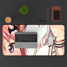 Load image into Gallery viewer, Gabriel DropOut Satanichia Kurumizawa Mcdowell, Raphiel Shiraha Ainsworth Mouse Pad (Desk Mat) With Laptop