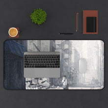 Load image into Gallery viewer, Girl walking on destroyed city street Mouse Pad (Desk Mat) With Laptop
