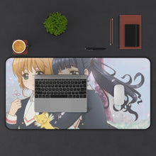 Load image into Gallery viewer, Cardcaptor Sakura Sakura Kinomoto, Tomoyo Daidouji Mouse Pad (Desk Mat) With Laptop