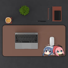 Load image into Gallery viewer, Laid-Back Camp Mouse Pad (Desk Mat) With Laptop