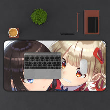 Load image into Gallery viewer, Lycoris Recoil Takina Inoue, Chisato Nishikigi Mouse Pad (Desk Mat) With Laptop