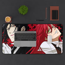 Load image into Gallery viewer, Sebastian and Grell Mouse Pad (Desk Mat) With Laptop
