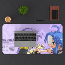 Load image into Gallery viewer, Lucky Star Konata Izumi, Kagami Hiiragi Mouse Pad (Desk Mat) With Laptop