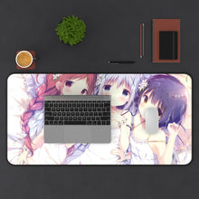 Load image into Gallery viewer, Is The Order A Rabbit? Mouse Pad (Desk Mat) With Laptop