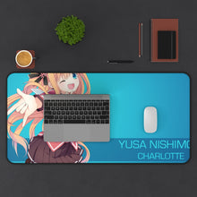Load image into Gallery viewer, Yusa Nishimori Smile Mouse Pad (Desk Mat) With Laptop