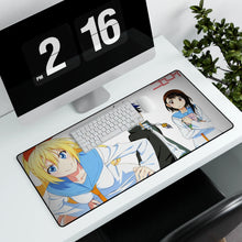Load image into Gallery viewer, Nisekoi Chitoge Kirisaki, Kosaki Onodera Mouse Pad (Desk Mat) With Laptop