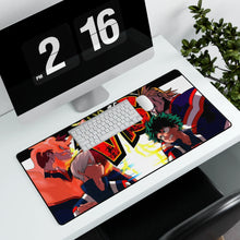 Load image into Gallery viewer, Endeavor And Shoto Todoroki Vs. All Might and Izuku Midoriya Mouse Pad (Desk Mat) With Laptop