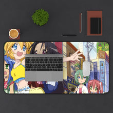 Load image into Gallery viewer, Lucky Star Konata Izumi, Minami Iwasaki, Hiyori Tamura Mouse Pad (Desk Mat) With Laptop