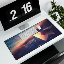Load image into Gallery viewer, Flying on a giant paper airplane Mouse Pad (Desk Mat) With Laptop
