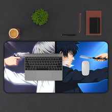 Load image into Gallery viewer, Villain and a hero Mouse Pad (Desk Mat) With Laptop