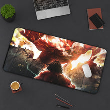 Load image into Gallery viewer, Colossal titan vs Eren Titan Mouse Pad (Desk Mat) On Desk