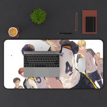 Load image into Gallery viewer, Kōtarō Bokuto Yamato Sarukui Haruki Komi Keiji Akaashi and Tatsuki Washio Mouse Pad (Desk Mat) With Laptop