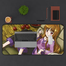 Load image into Gallery viewer, Spice And Wolf Mouse Pad (Desk Mat) With Laptop