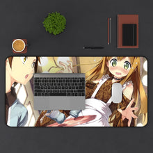 Load image into Gallery viewer, The "H.e.n.t.a.i" Prince and the Stony Cat. Mouse Pad (Desk Mat) With Laptop
