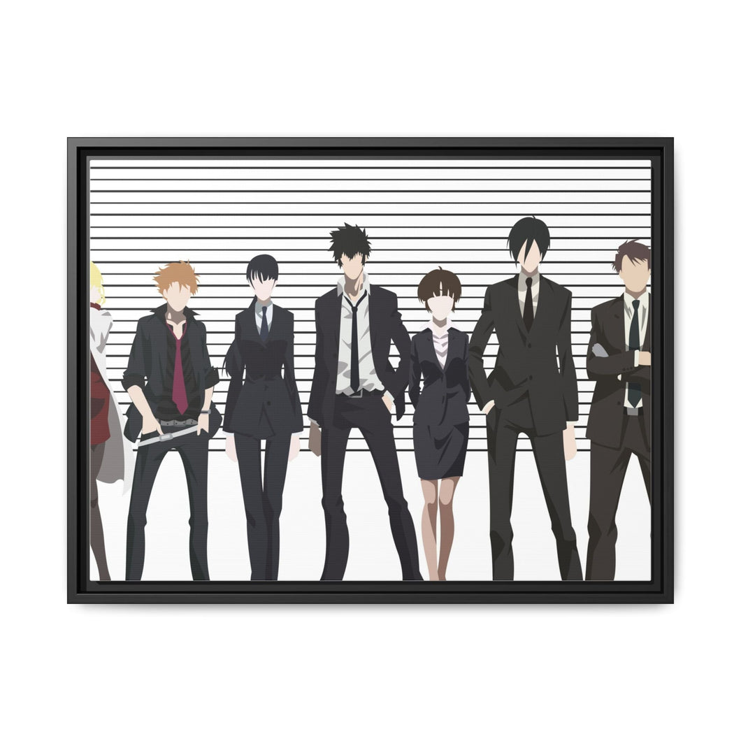 Psycho-Pass Akane Tsunemori, Nobuchika Ginoza, Shuusei Kagari, Tomomi Masaoka, Shion Karanomori Canvas Framed Art Print