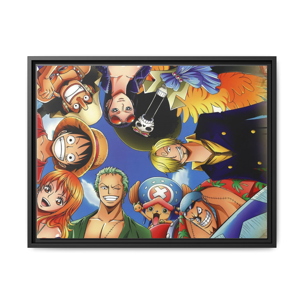 One Piece Monkey D. Luffy, Roronoa Zoro, Sanji, Nico Robin, Tony Tony Chopper Canvas Framed Art Print