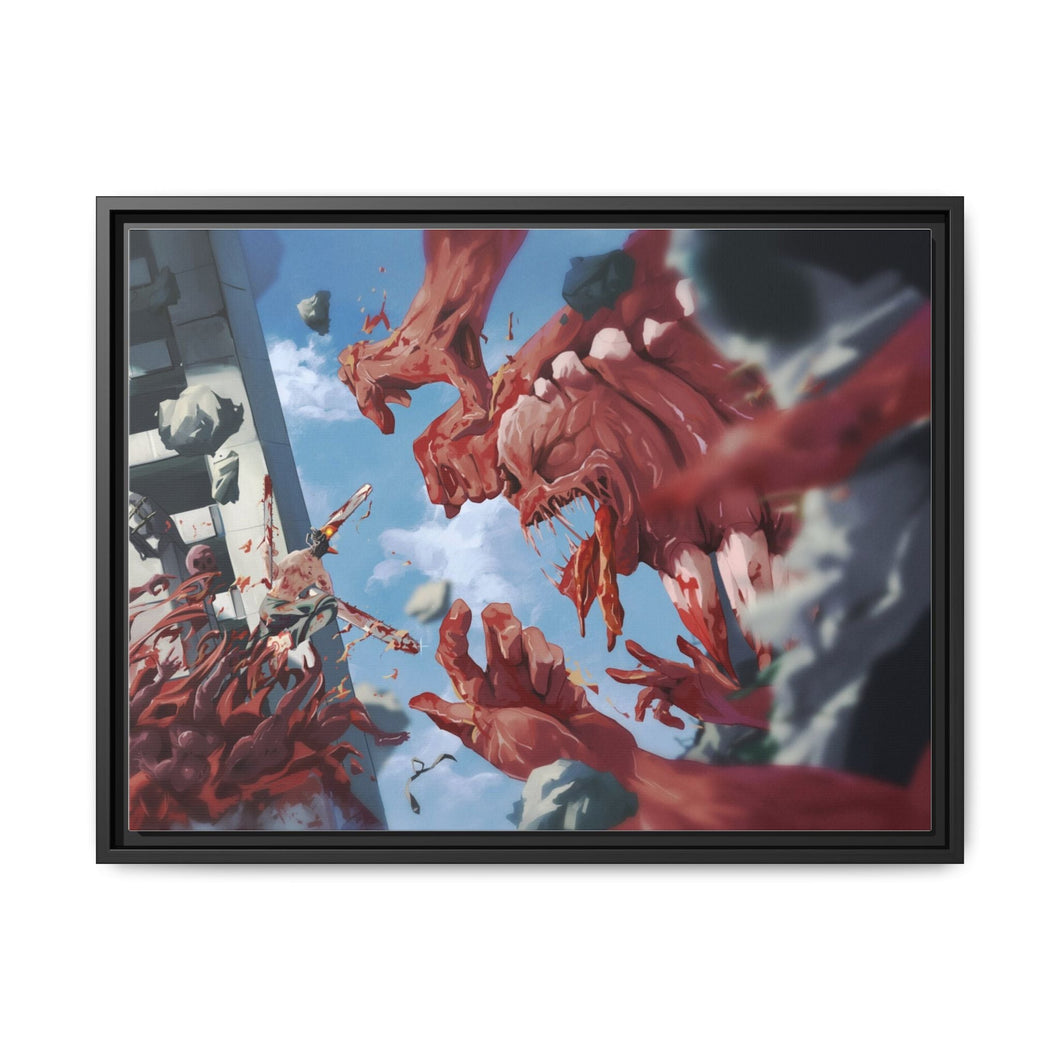 Chainsaw Man Canvas Framed Art Print