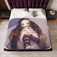 Load image into Gallery viewer, Demon Slayer: Kimetsu no Yaiba Nezuko Kamado Sherpa Blanket
