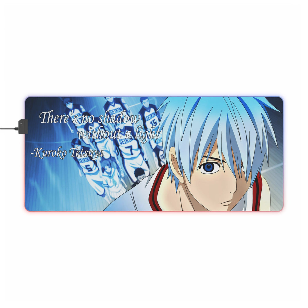 Kuroko No Basuke - Full - Kuroko Tetsuya Quote RGB LED Mouse Pad (Desk Mat)