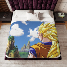 Load image into Gallery viewer, SS3 Goku Sherpa Blanket
