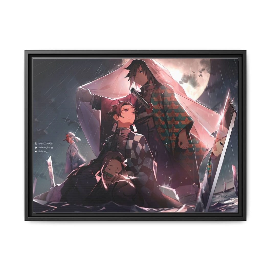 Anime Demon Slayer: Kimetsu no Yaiba Canvas Framed Art Print