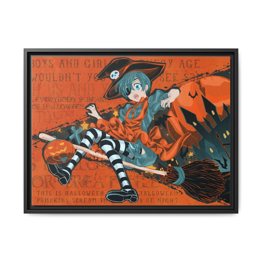 halloween Canvas Framed Art Print