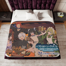 Load image into Gallery viewer, Is It Wrong to Try to Pick Up Girls in a Dungeon? Bell Cranel, Hestia, Liliruca Arde, Welf Crozzo Sherpa Blanket
