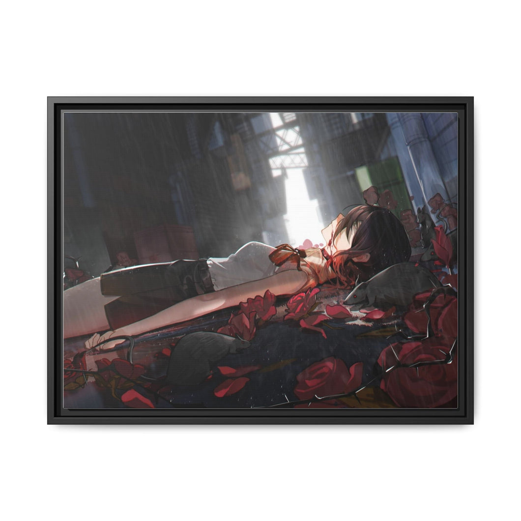 Anime Chainsaw Man Canvas Framed Art Print