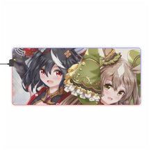 Load image into Gallery viewer, Kitasan Black &amp; Satono Diamond RGB LED Mouse Pad (Desk Mat)
