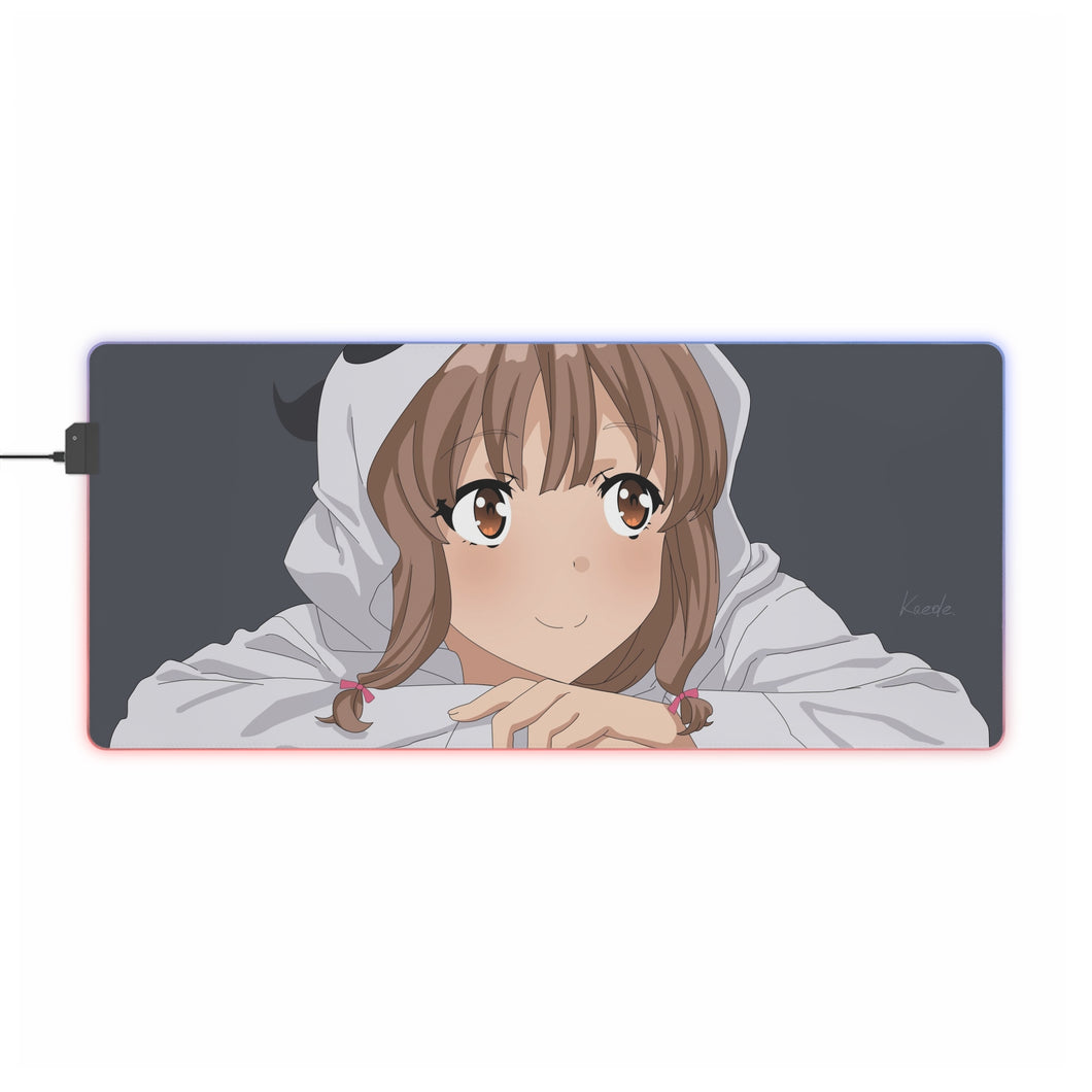 Kaede Azusagawa RGB LED Mouse Pad (Desk Mat)