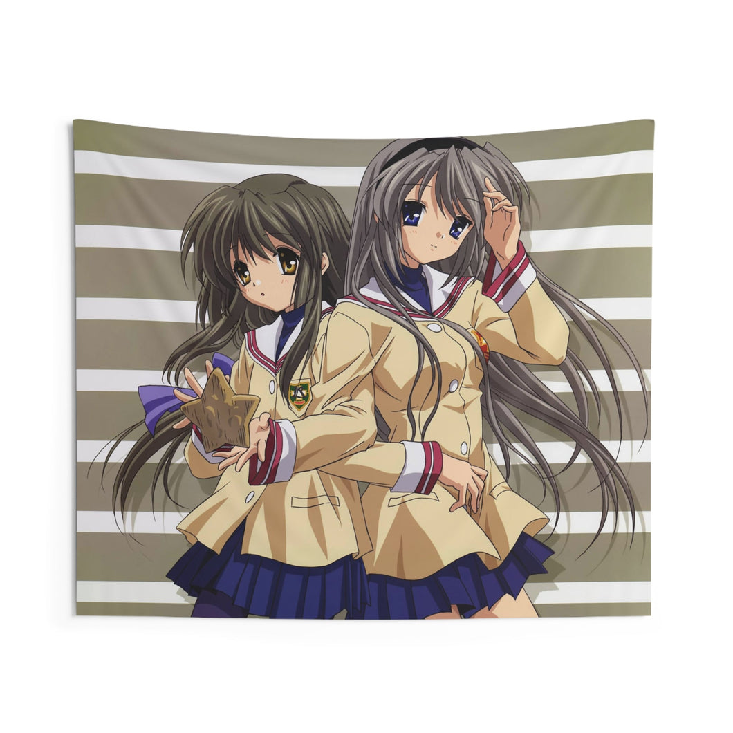 Clannad Tomoya Okazaki, Tomoyo Sakagami, Fuuko Ibuki Indoor Wall Tapestry