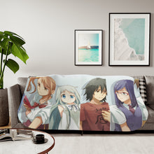 Load image into Gallery viewer, Anohana Meiko Honma, Jinta Yadomi, Naruko Anjou, Tetsudou Hisakawa, Chiriko Tsurumi Sherpa Blanket
