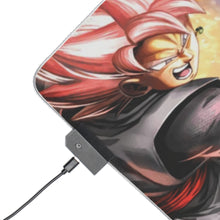 Load image into Gallery viewer, SSR Black and SSGSS Goku Official Trading Card Artworks RGB LED Mouse Pad (Desk Mat)
