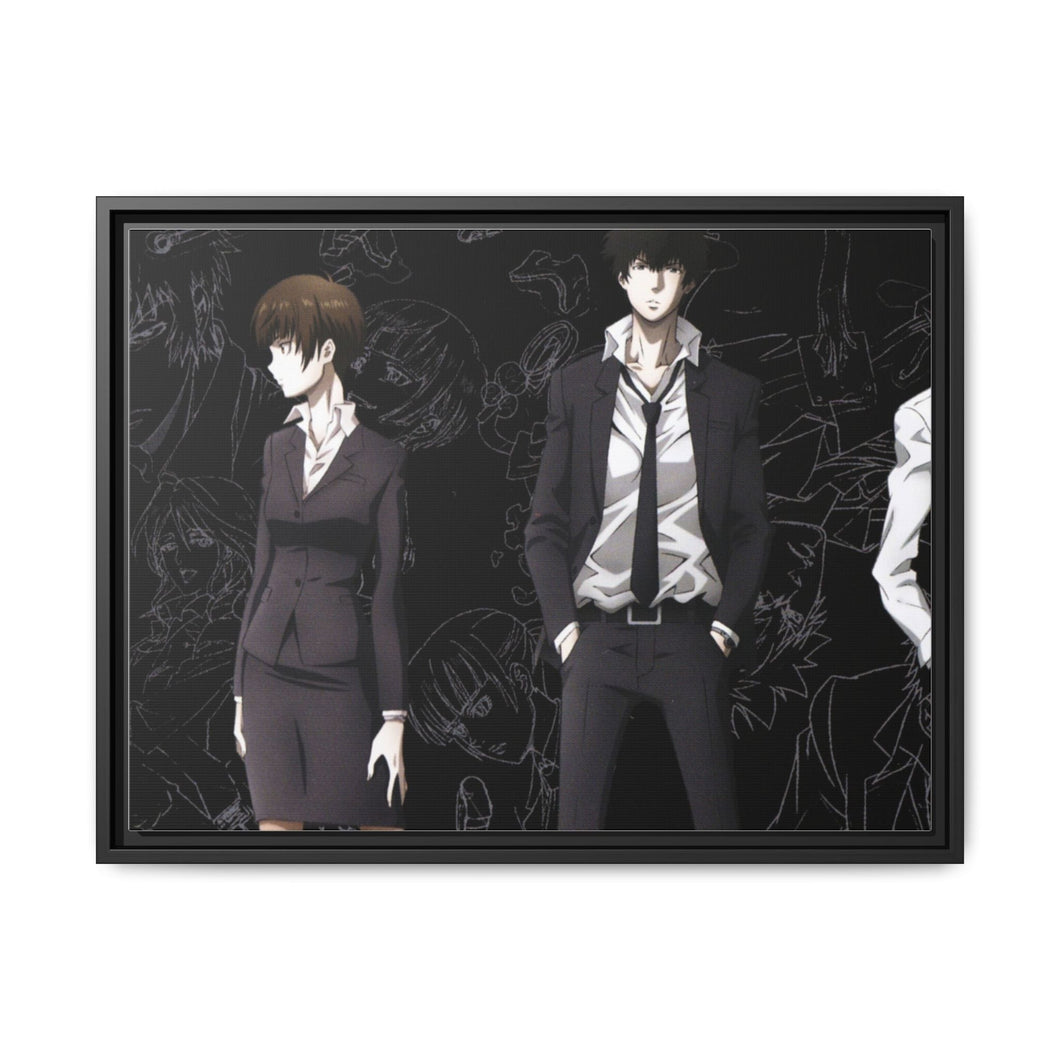 Psycho-Pass Inspecters And the villain Canvas Framed Art Print