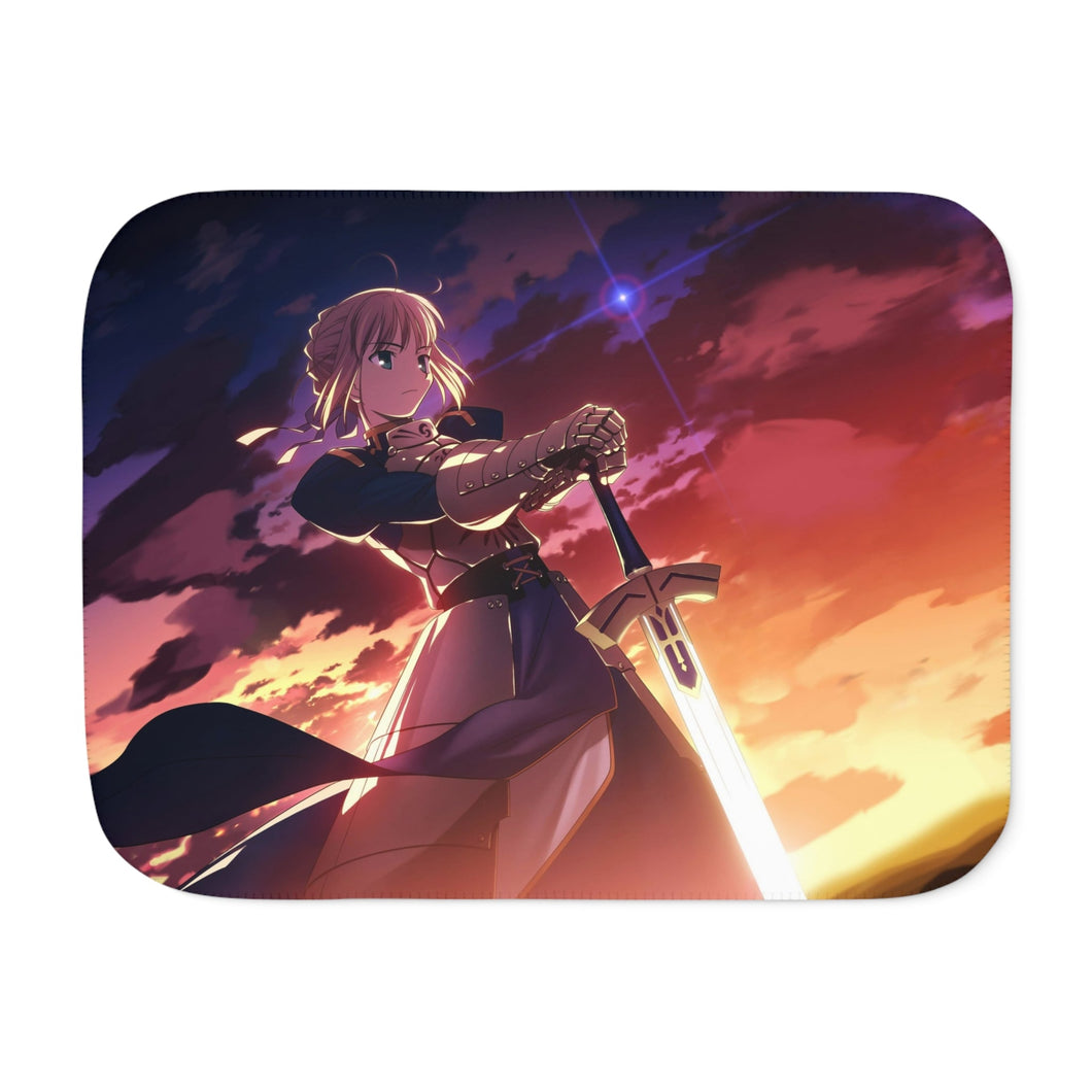 Saber (Fate Series) Sherpa Blanket